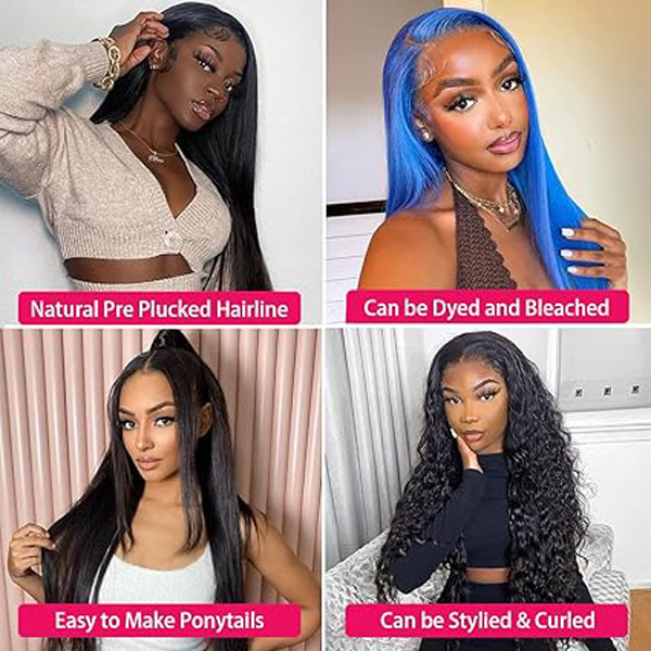 360 Lace Front Wigs Straight Human Hair