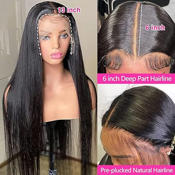 13x6 Straight Lace Front Wigs Human Hair