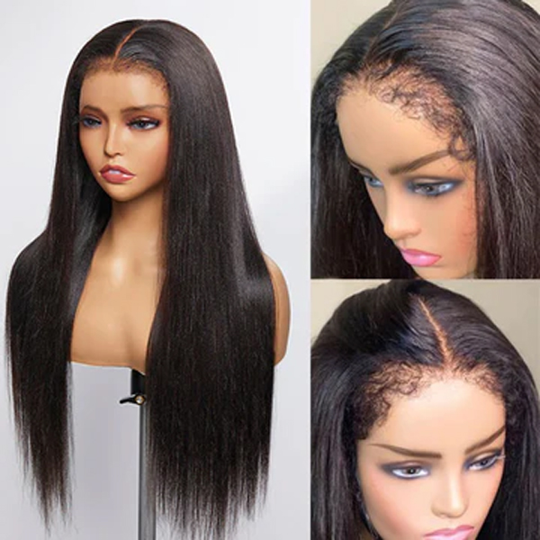 4C Edge Hairline Straight Lace Front Wigs 