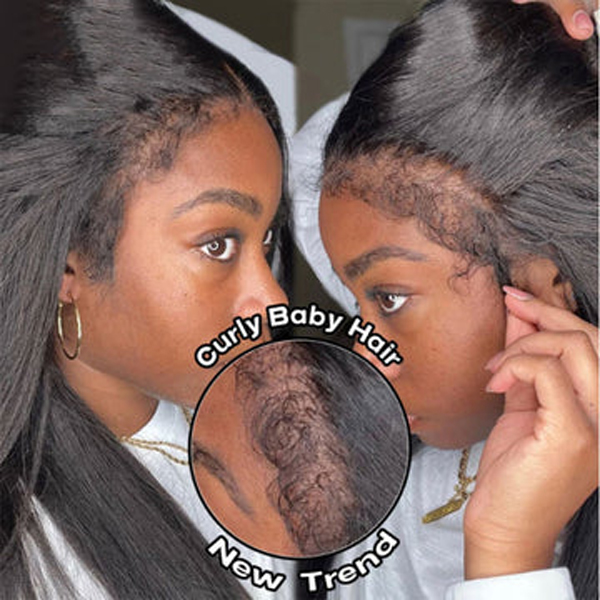 4C Edge Hairline Straight Lace Front Wigs 