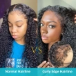 4C Edge Hairline Kinky Curly Lace Front Wigs 