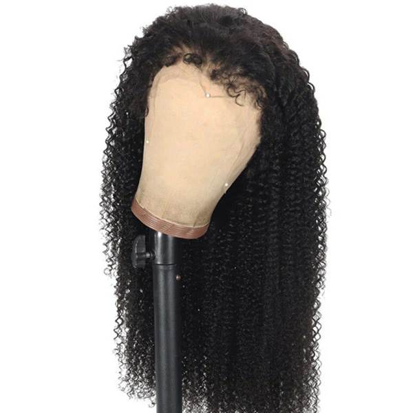 4C Edge Hairline Kinky Curly Lace Front Wigs 