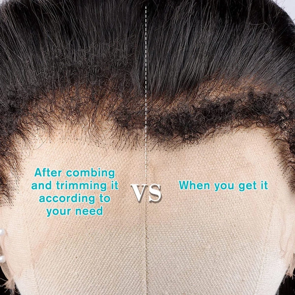 4C Edge Hairline Kinky Curly Lace Front Wigs 