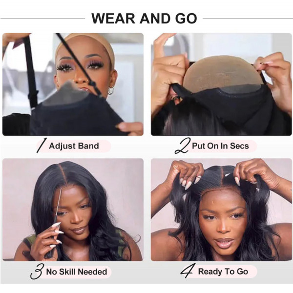 Super Full Kinky Straight 13X4 Real HD Human Hair Lace Front Wig