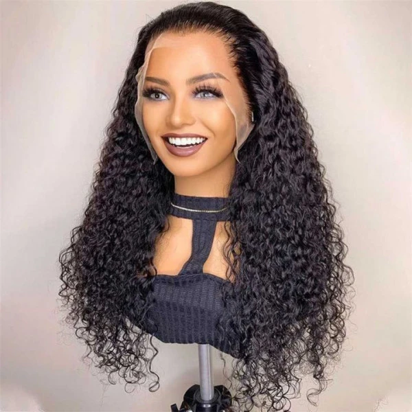 Water Wave 13X4 Real HD Human Hair Lace Front Wig