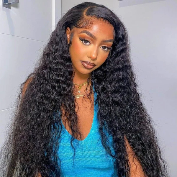 Water Wave 13X4 Real HD Human Hair Lace Front Wig