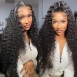Water Wave 13X4 Real HD Human Hair Lace Front Wig