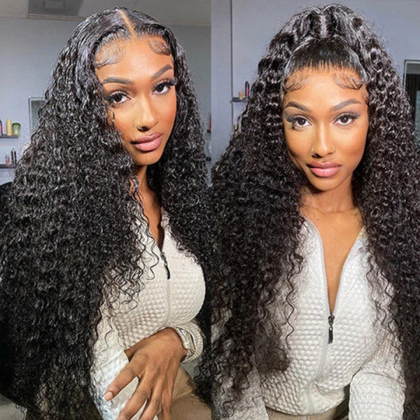 Water Wave 13X4 Real HD Human Hair Lace Front Wig