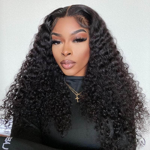 Kinky Curly 13X4 Real HD Human Hair Lace Front Wig