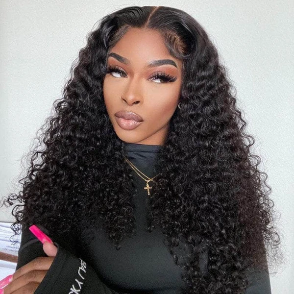 Kinky Curly 13X4 Real HD Human Hair Lace Front Wig