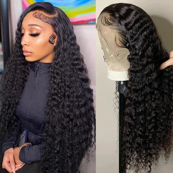 Kinky Curly 13X4 Real HD Human Hair Lace Front Wig