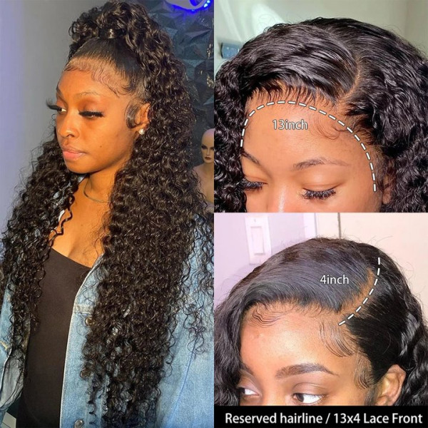 Kinky Curly 13X4 Real HD Human Hair Lace Front Wig