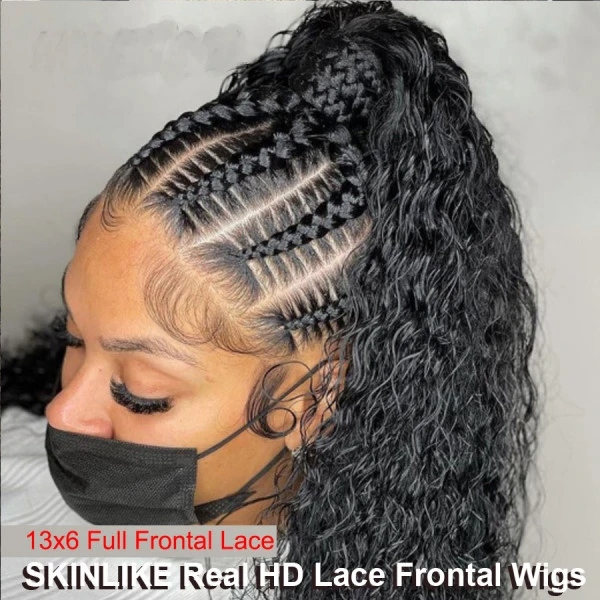 13X6 Jerry Curly Real HD Human Hair Lace Front Wig