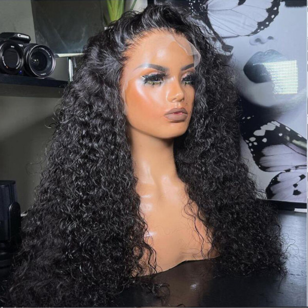 Kinky Curly 13X6 Real HD Human Hair Lace Front Wig