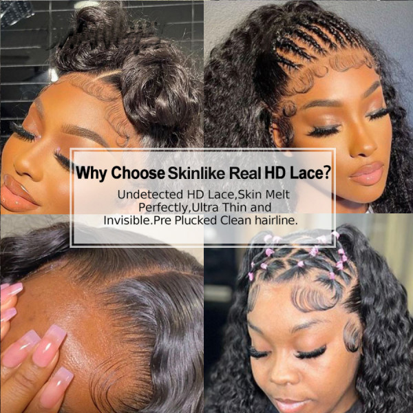Kinky Curly 13X6 Real HD Human Hair Lace Front Wig
