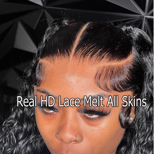 Water Wave 13X6 Real HD Human Hair Lace Front Wig