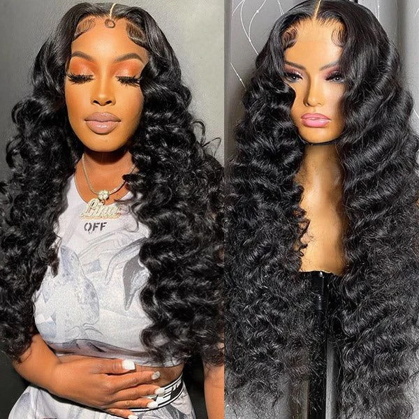 13X6 Loose Deep Real HD Human Hair Lace Front Wig