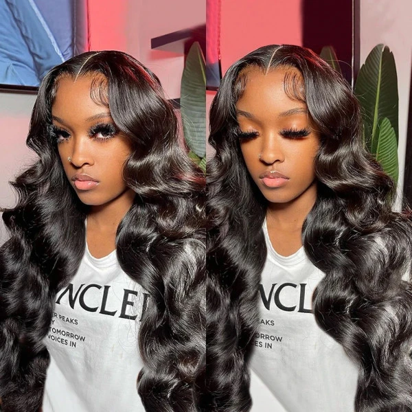 5X5 Real HD Body Wave Human Hair Lace Front Wig