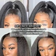 Kinky Straight 5X5 Real HD Human Hair Lace Front Wig