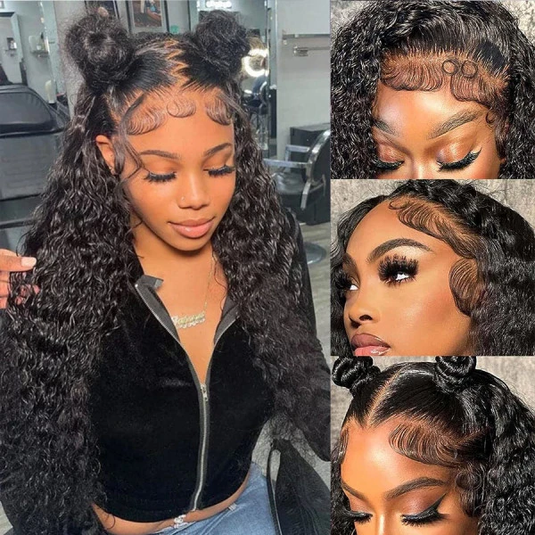 Kinky Curly 5X5 Real HD Human Hair Lace Front Wig