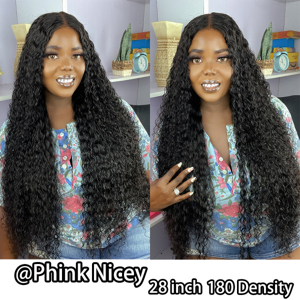 Kinky Curly 5X5 Real HD Human Hair Lace Front Wig