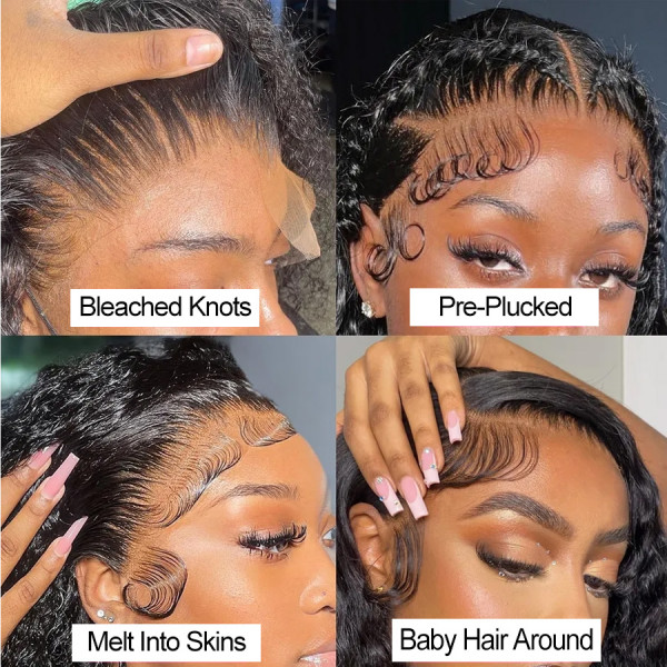 Kinky Curly 5X5 Real HD Human Hair Lace Front Wig