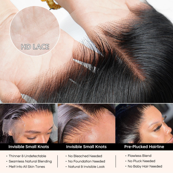 5X5 Deep Real HD Human Hair Lace Front Wig