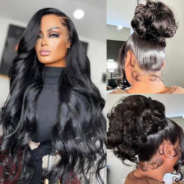 360 Real HD Body Wave Human Hair Lace Front Wig