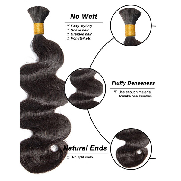 Bulk Human Braiding Hair Body Wave