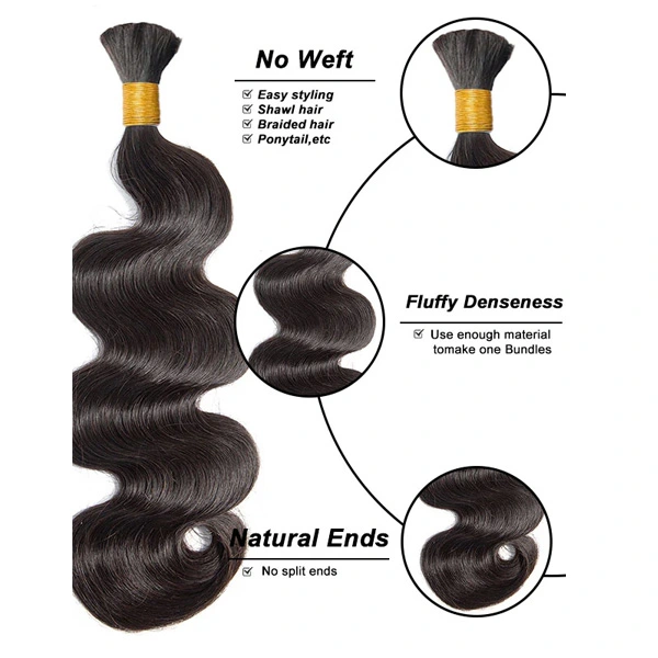 Bulk Human Braiding Hair Body Wave
