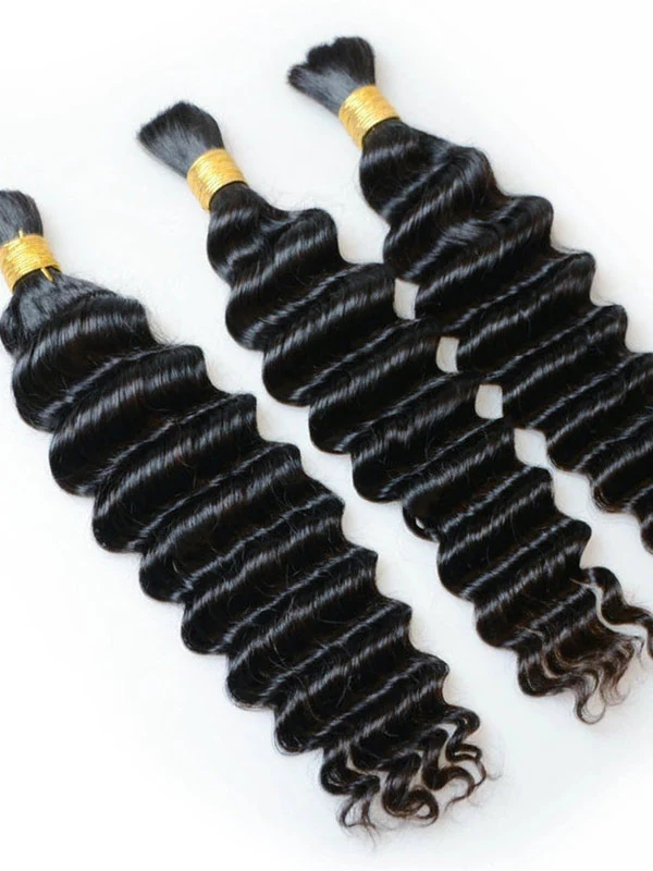 Bulk Human Braiding Hair Deep Wave