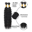 Bulk Human Braiding Hair Deep Wave