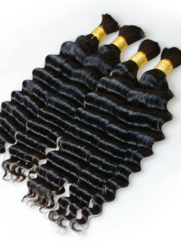 Bulk Human Braiding Hair Deep Wave