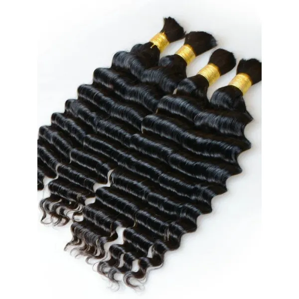 Bulk Human Braiding Hair Deep Wave