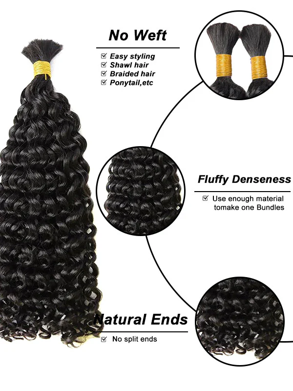 Bulk Human Braiding Hair Water Wave