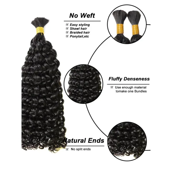 Bulk Human Braiding Hair Water Wave