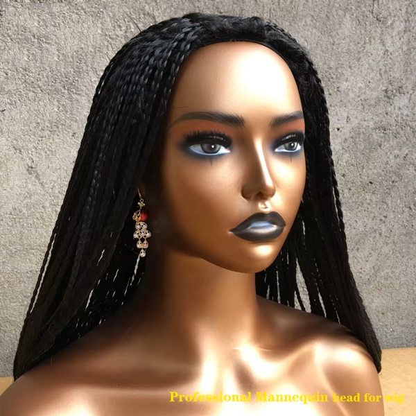 Realistic Female Mannequin Head with Two Shoulder For Wigs Dispaly