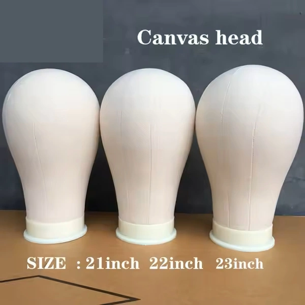 Cork Canvas Block Head for Wig Display