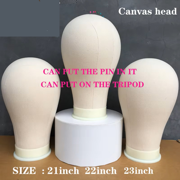 Cork Canvas Block Head for Wig Display