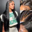 13x4 Invisible Lace Frontal Straight Human Hair Wigs