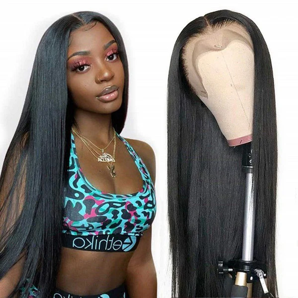 13x4 Invisible Lace Frontal Straight Human Hair Wigs