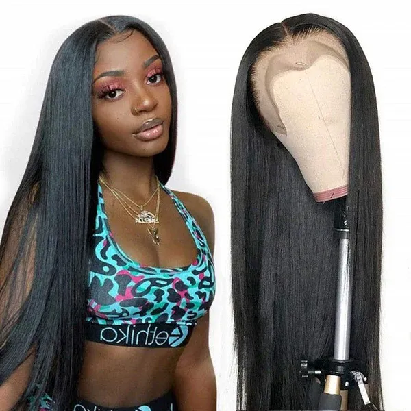 13x4 Invisible Lace Frontal Straight Human Hair Wigs