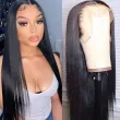 13x4 Invisible Lace Frontal Straight Human Hair Wigs