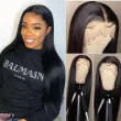 13x4 Invisible Lace Frontal Straight Human Hair Wigs