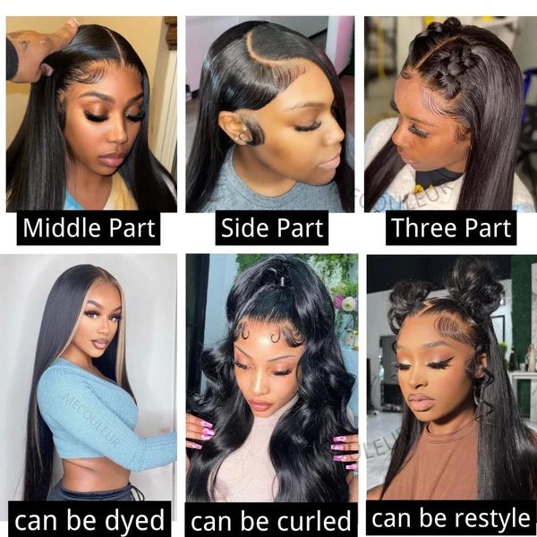 13x4 Invisible Lace Frontal Straight Human Hair Wigs