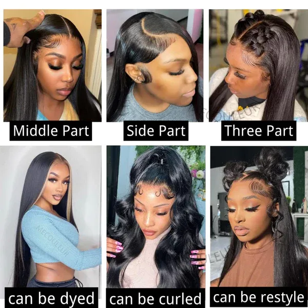 13x4 Invisible Lace Frontal Straight Human Hair Wigs