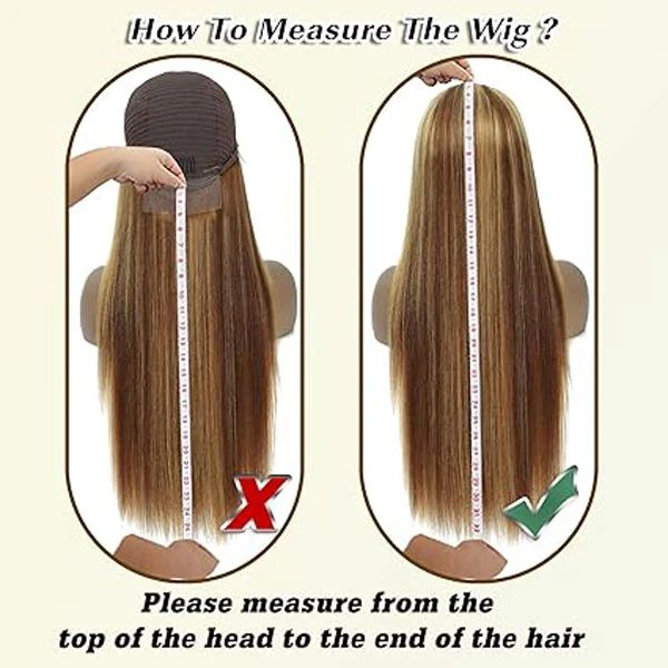 Highlight 4/27 Honey Blonde 13x4 Straight Lace Front Wig Human Hair