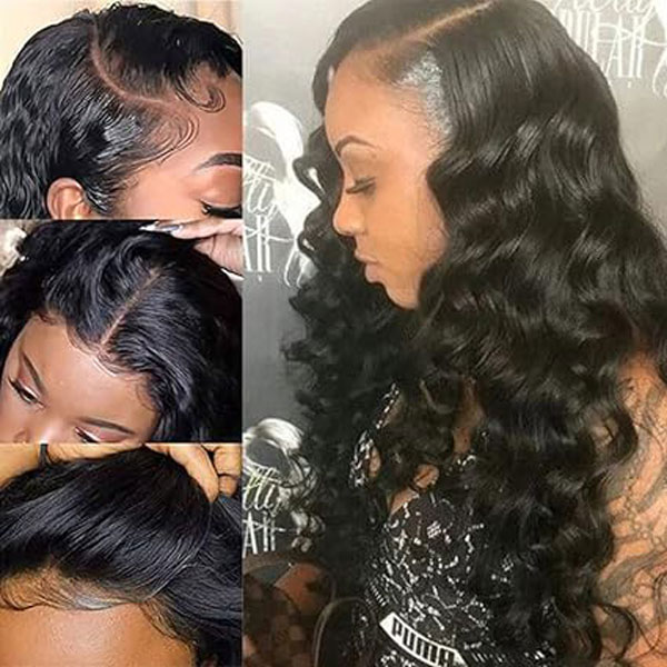 4x4 Lace Closure Wigs Loose Deep Human Hair