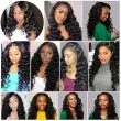4x4 Lace Closure Wigs Loose Deep Human Hair