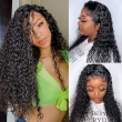 4X4 Water Curly Lace Closure Human Hair Wigs for Black Women